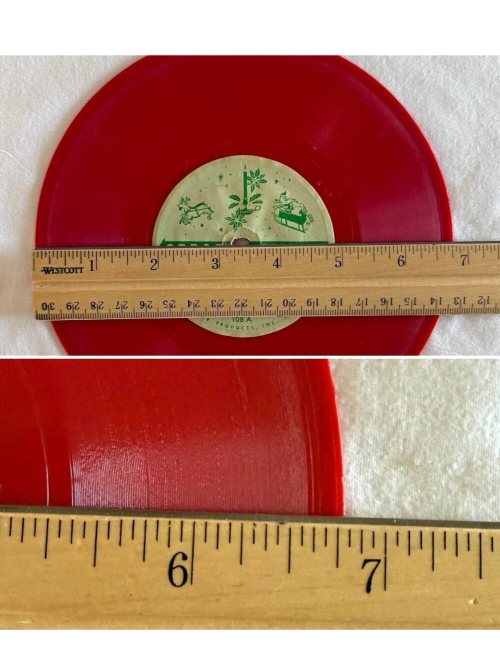 Vintage Spear Records Christmas Jingle Bells Red Childrens Record Early 1950s - Picture 8 of 12